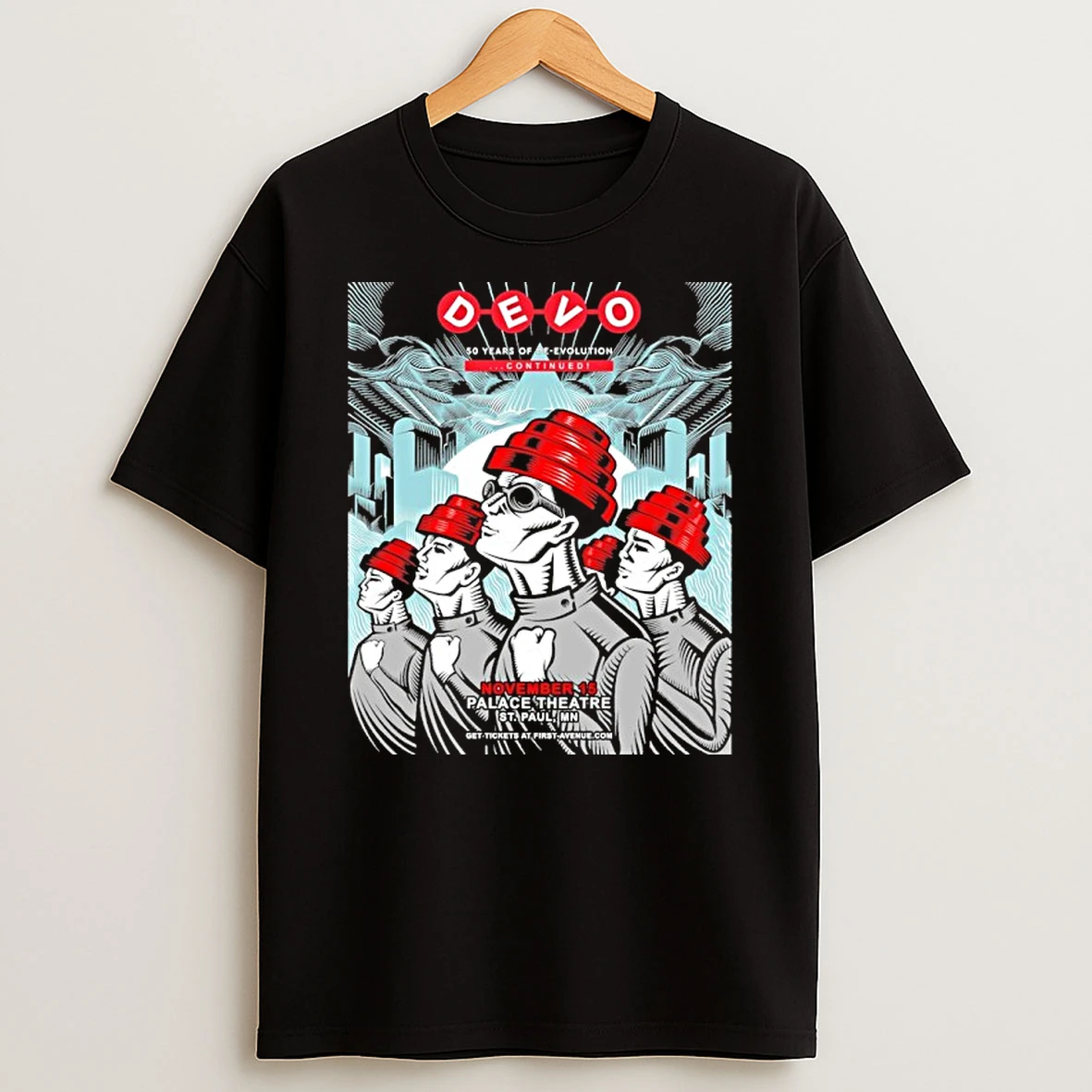 Devo 50 Years Of De Evolution Continued November 15 Tshirt Hoodie