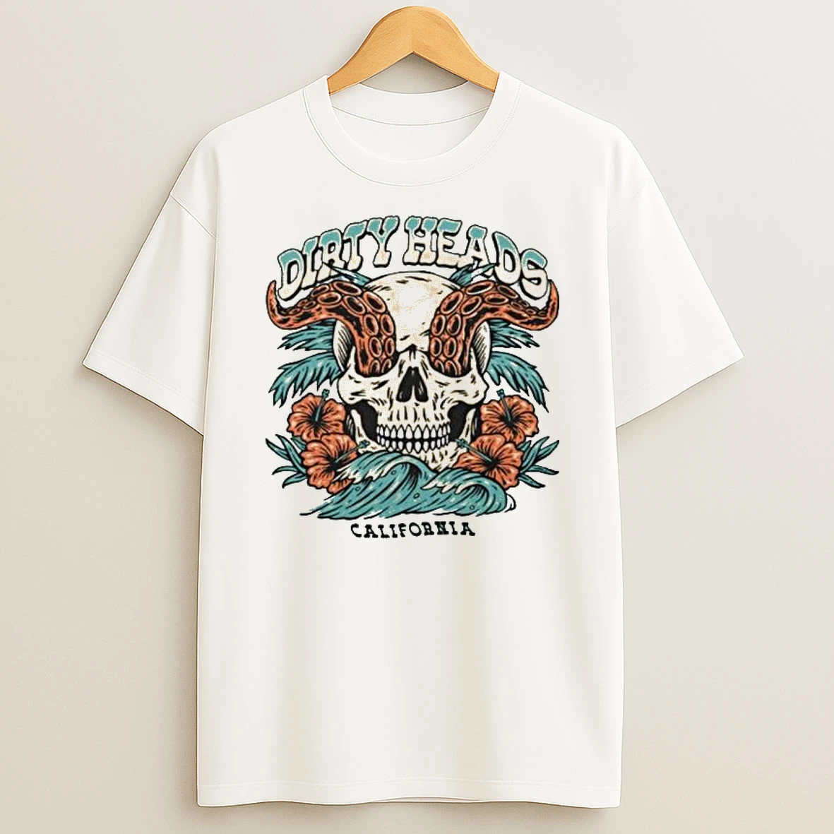 Dirty Heads California Skull Wave Tshirt Hoodie