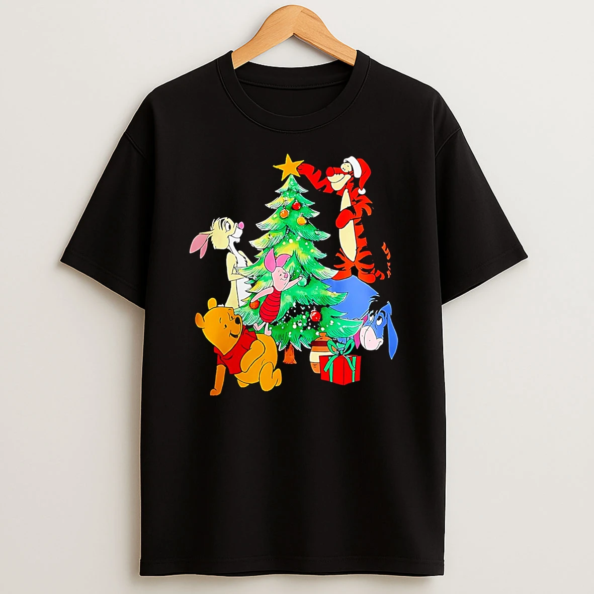 Disney Winnie The Pooh Holiday Light Up Cartoon 2025 Tshirt Hoodie