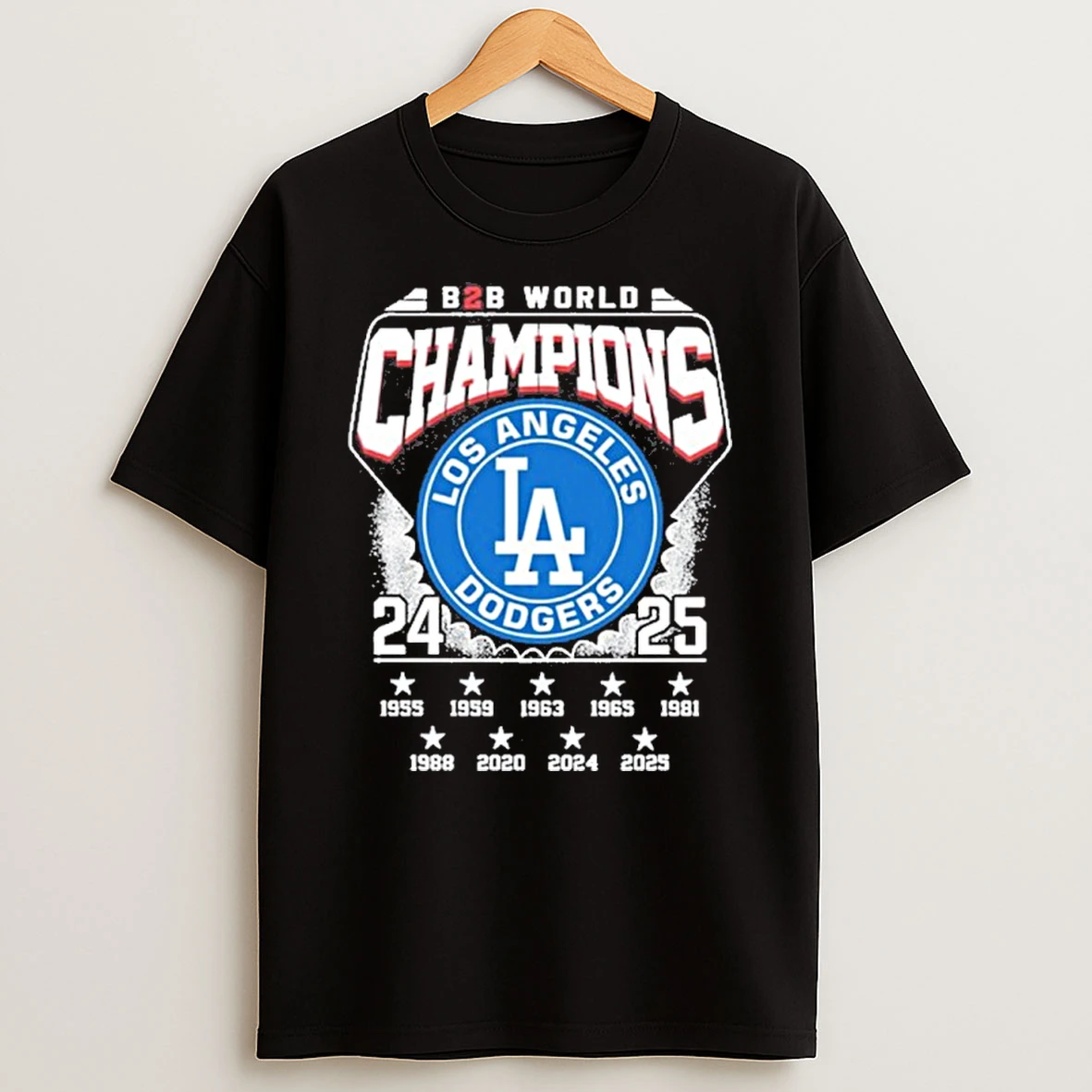Dodgers B2b World Champs Tshirt Hoodie