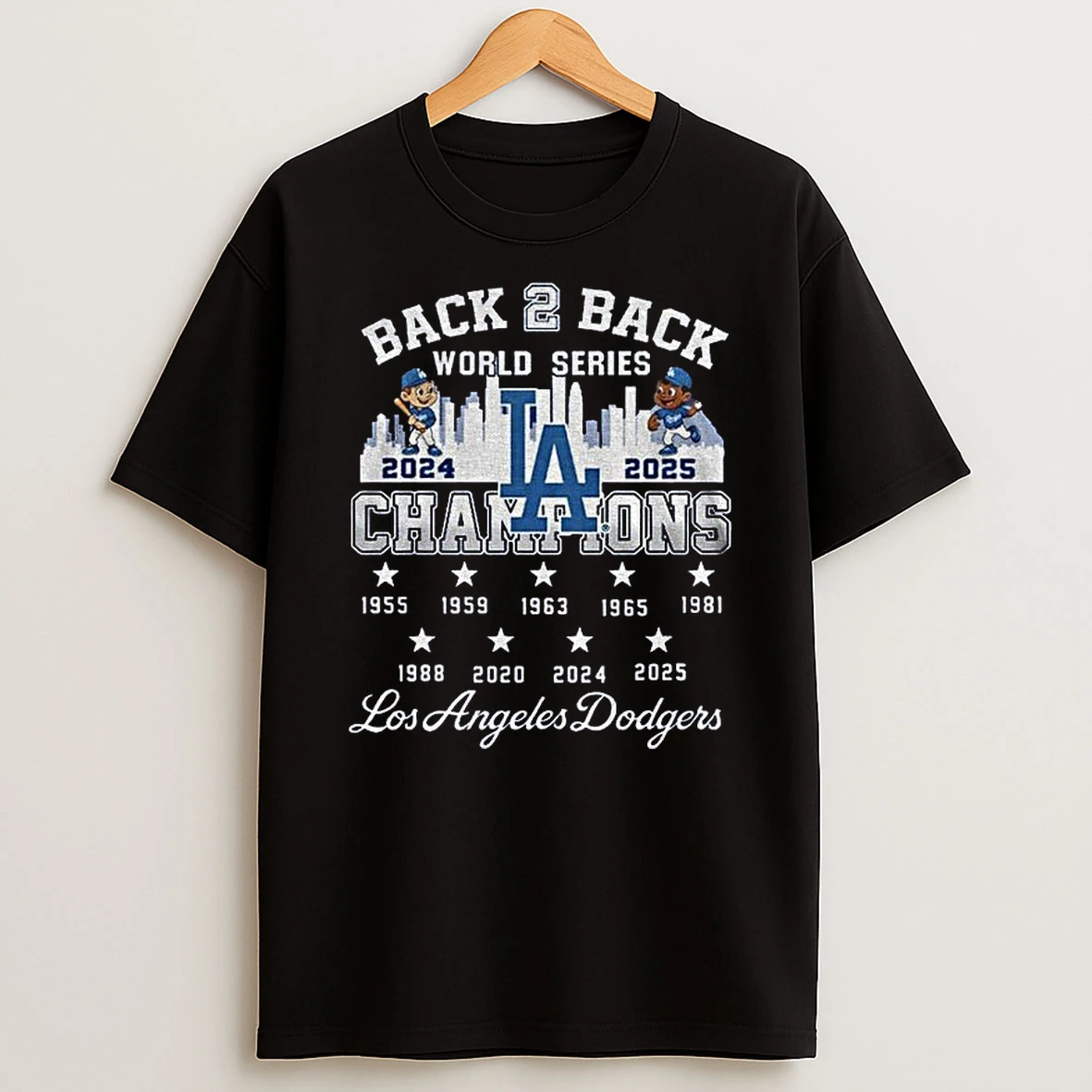 Dodgers Back 2 Back World Series Champions 2024 2025 Tshirt Hoodie