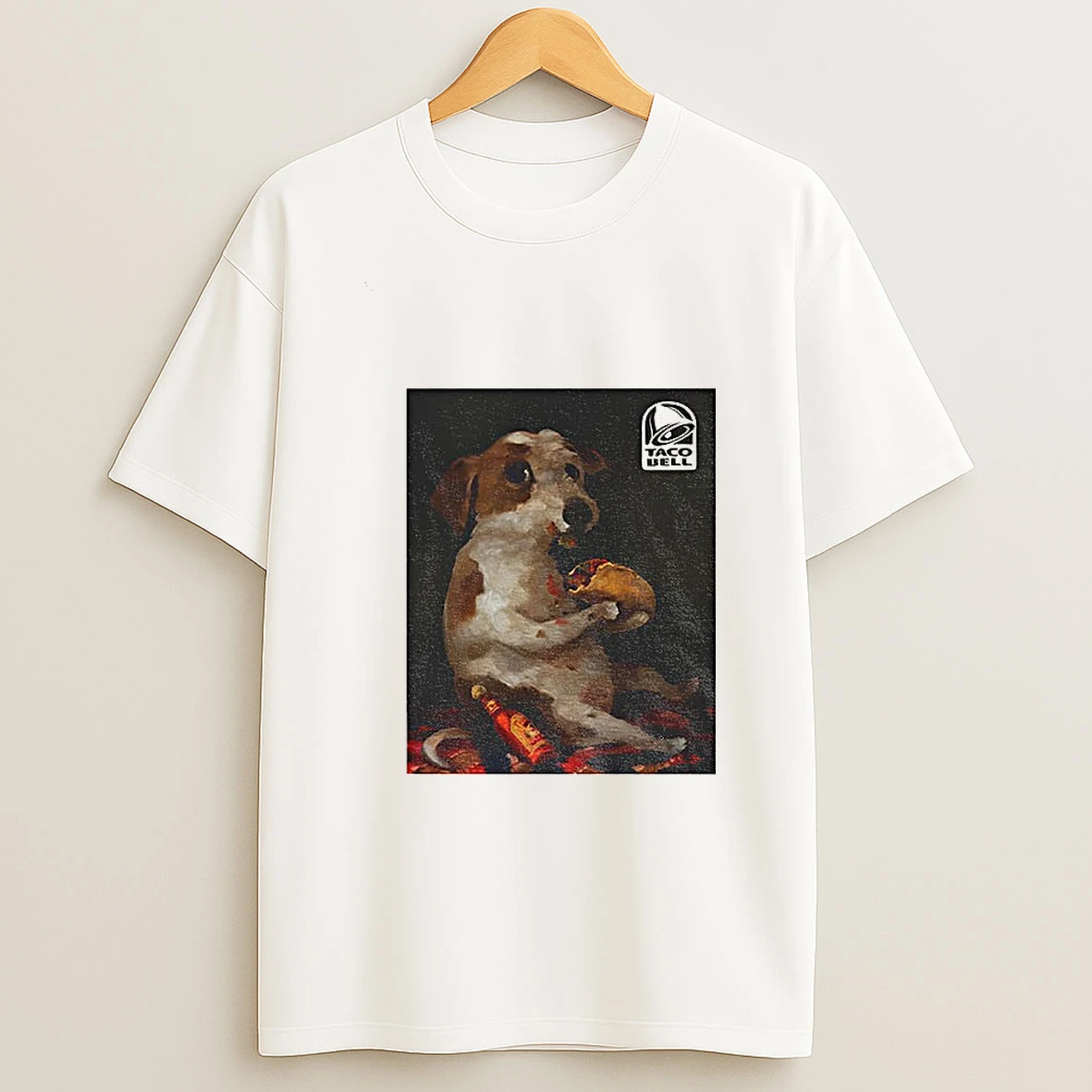 Dog Chilling With Taco Bell Funny Meme Tshirt Hoodie