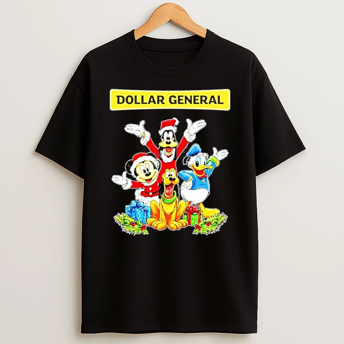 Dollar General Logo Mickey Team Merry Christmas Tshirt Hoodie