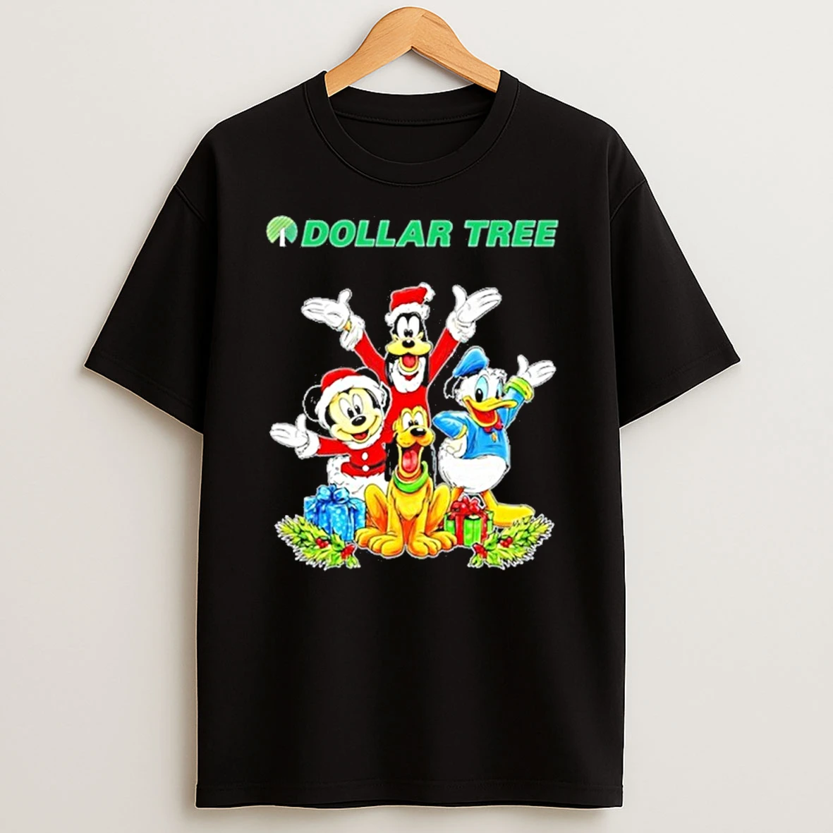 Dollar Tree Logo Mickey Team Merry Christmas Tshirt Hoodie