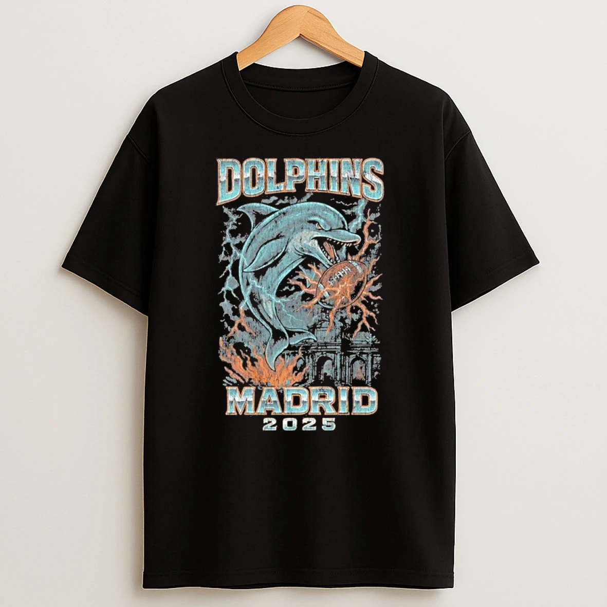 Dolphins Football X Madrid 2025 Vintage Distressed Tshirt Hoodie