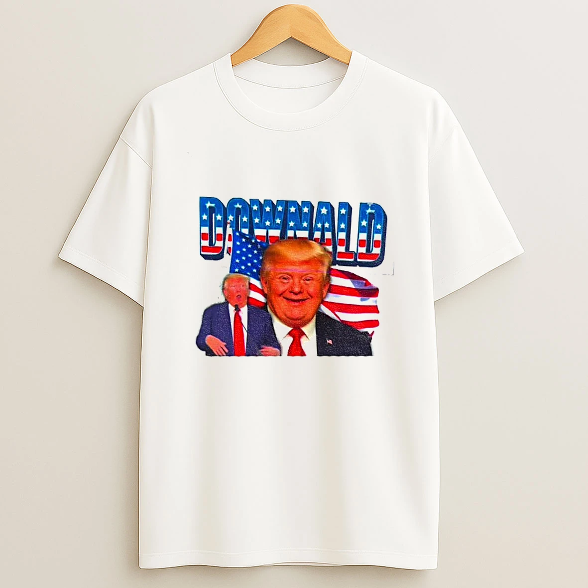 Donald Trump Downald Political American Flag Funny Meme Tshirt Hoodie