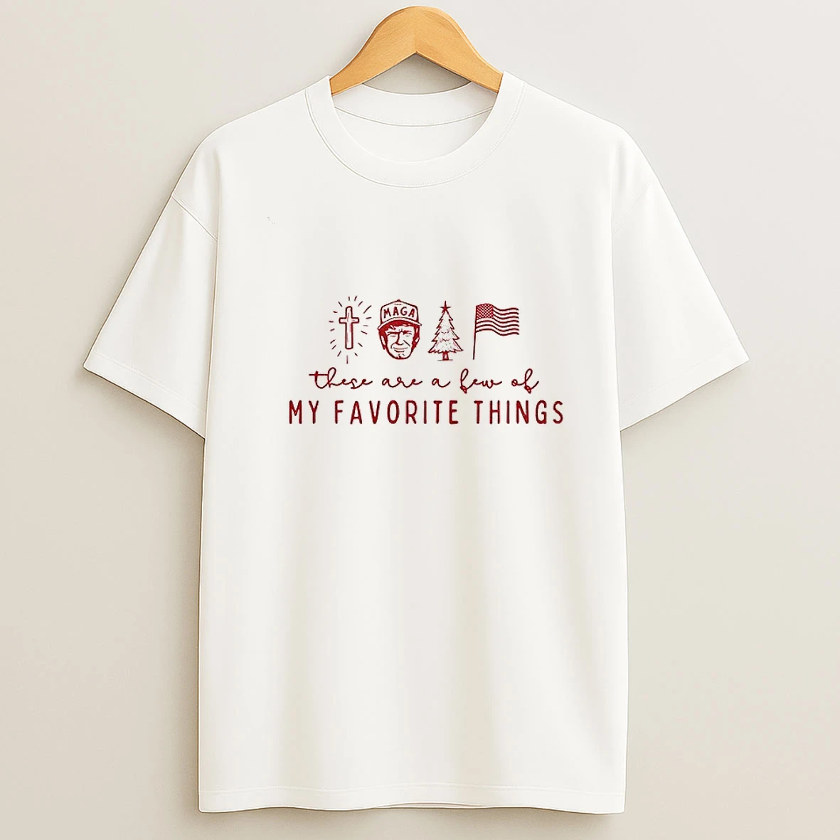 Donald Trump Maga These Are A Few Of My Favorite Things Merry Christmas Tshirt Hoodie