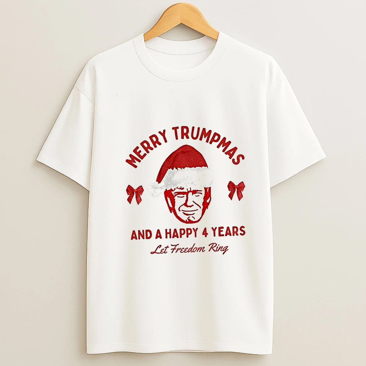 Donald Trump Merry Trumpmas And A Happy 4 Years Let Freedom Ring Tshirt Hoodie