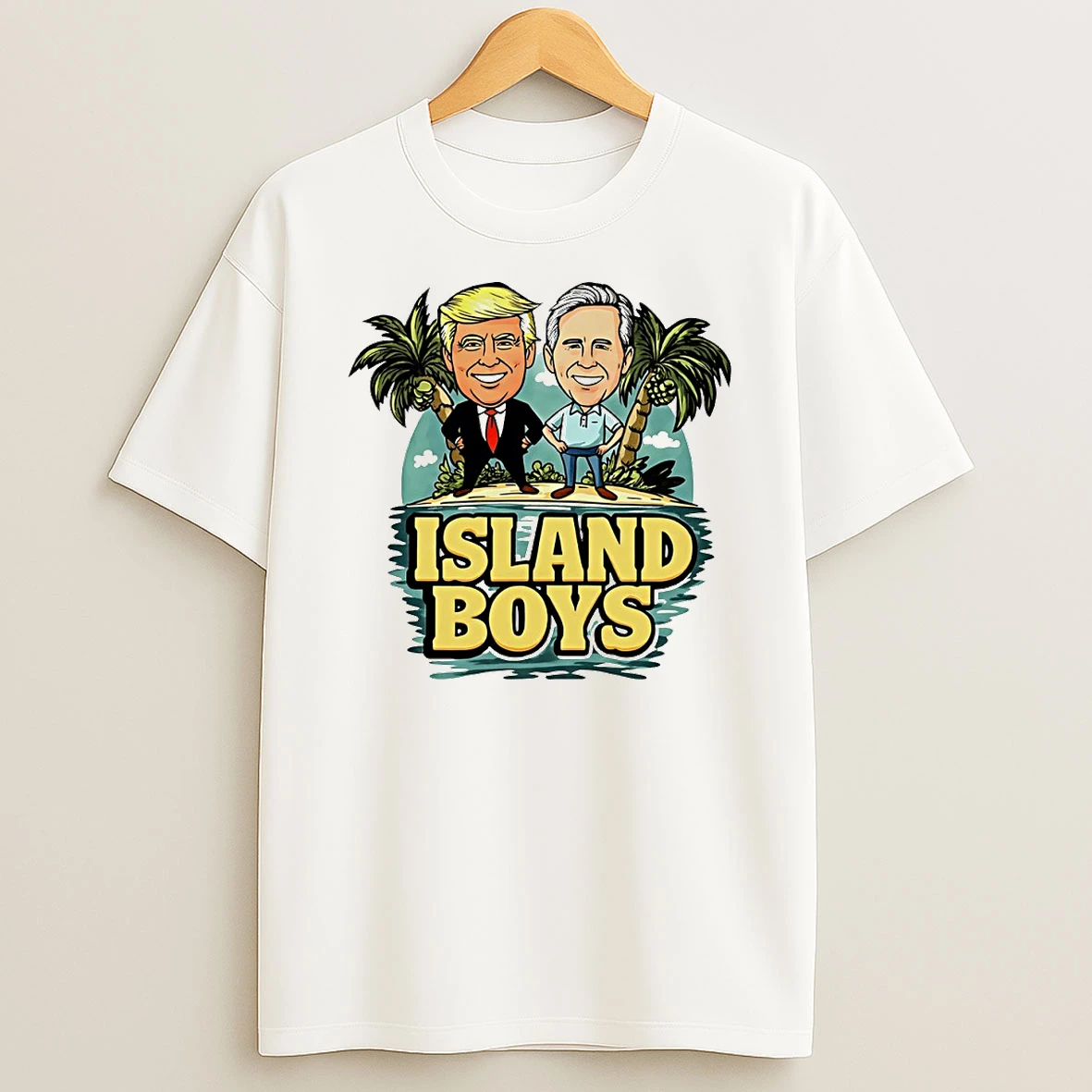 Donald Trump And Gavin Newsom Island Boys Circle Tshirt Hoodie