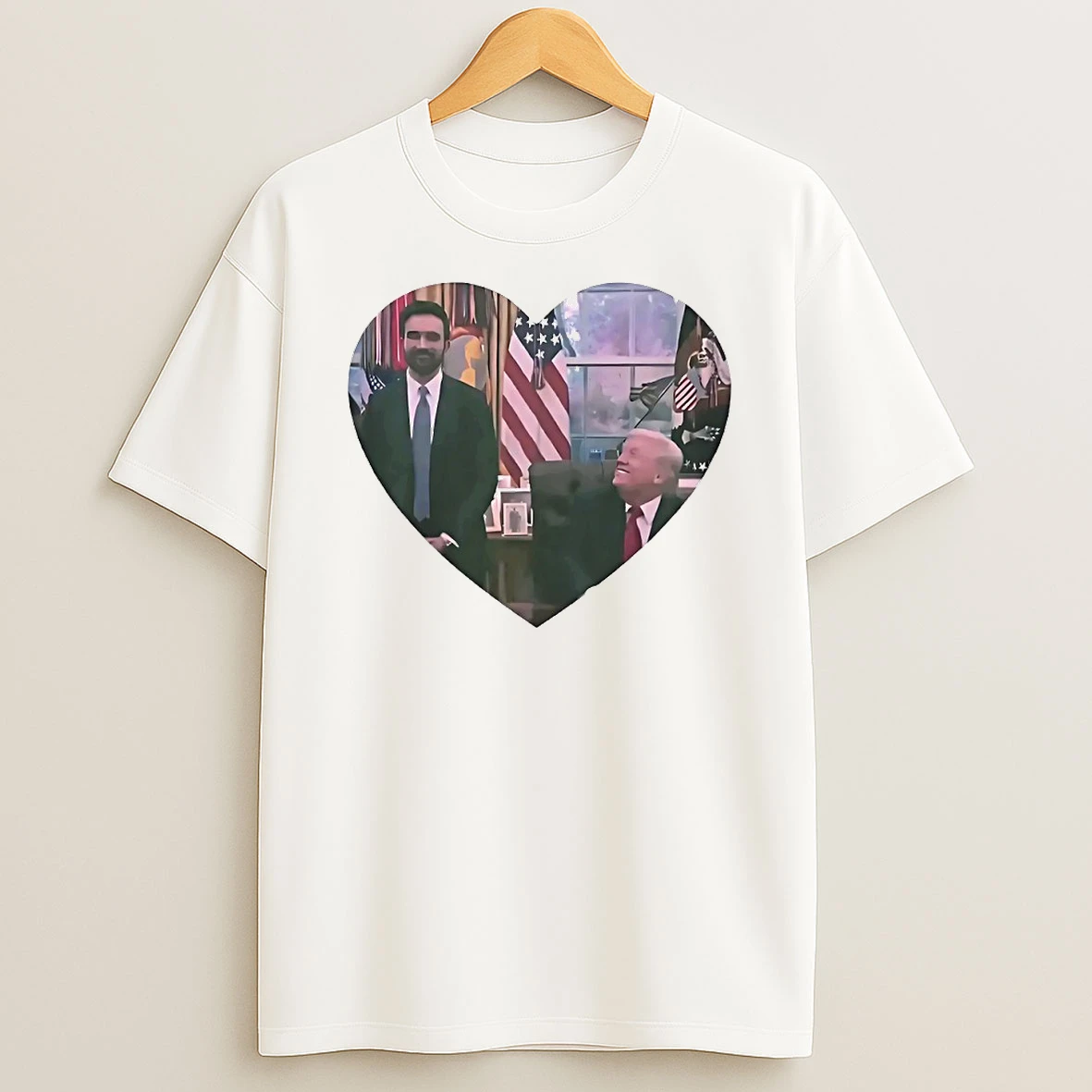 Donald Trump Likes Zohran Mamdani Heart Circle Tshirt Hoodie