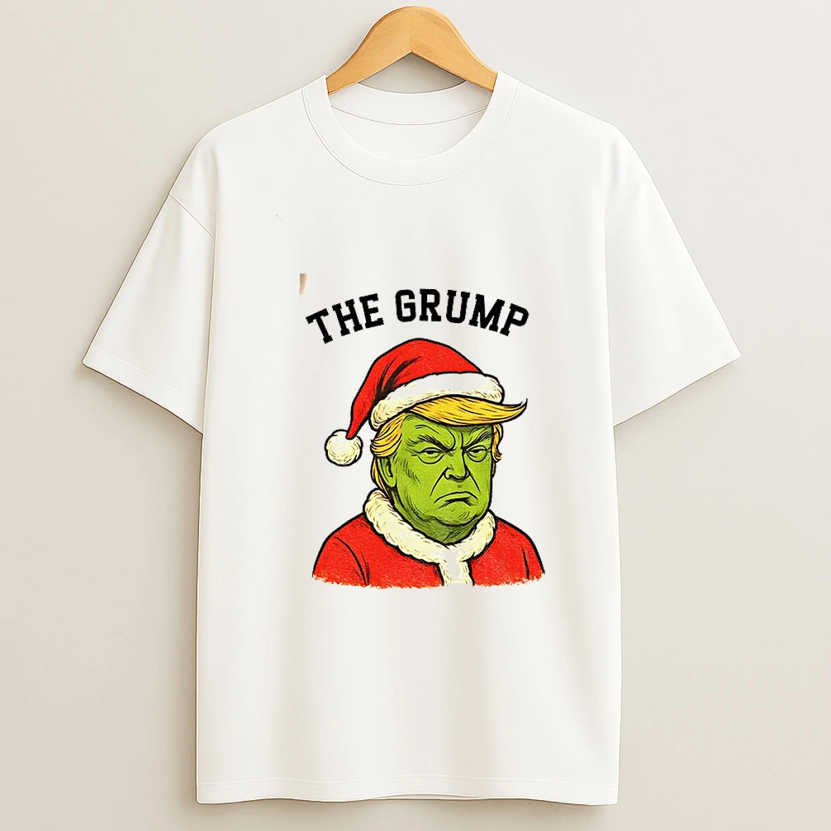 Donald Trump X Grinch The Grump Santa Claus Anti Trump Merry Christmas Tshirt Hoodie