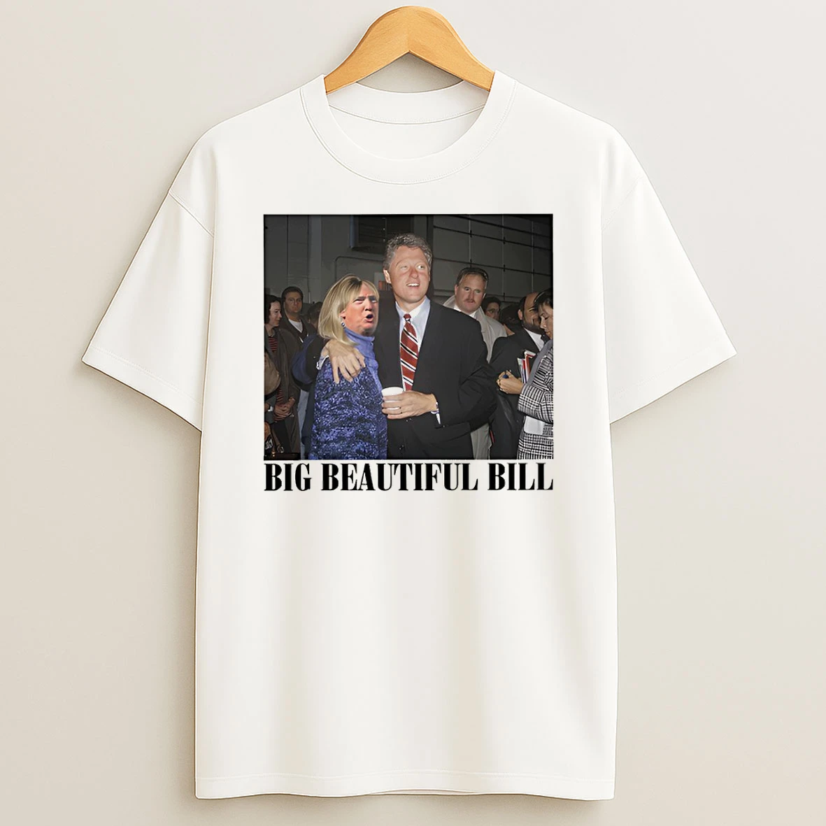 Donica Lewinsky Vs Bill Clinton Big Beautiful Bill Photo Anti Trump Tshirt Hoodie