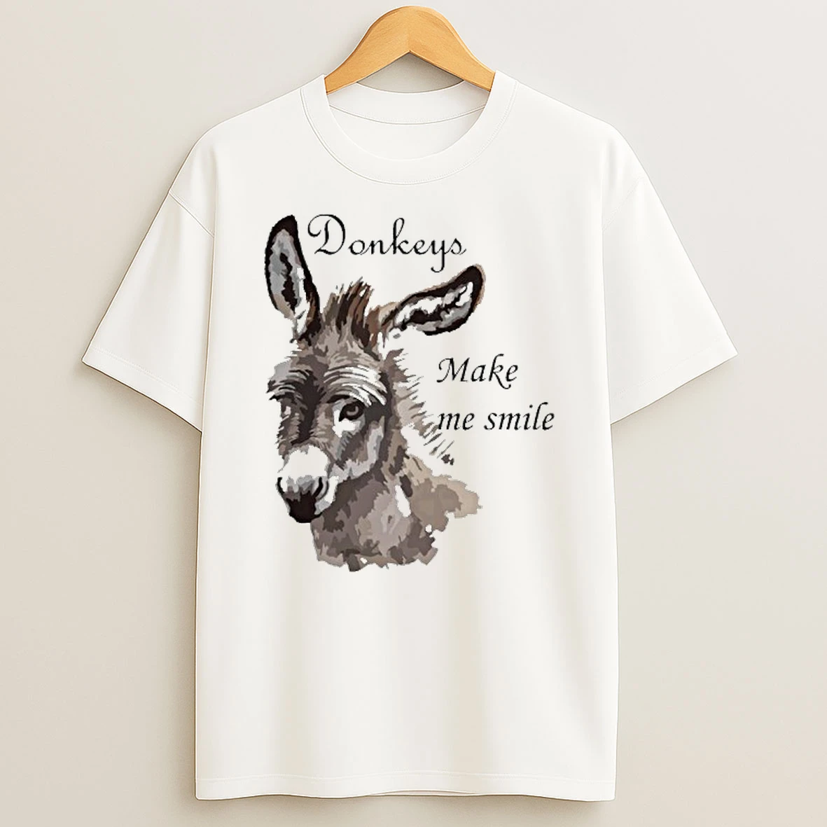 Donkeys Make Me Smile Cute Miniature Donkey Mini Donkey Tshirt Hoodie