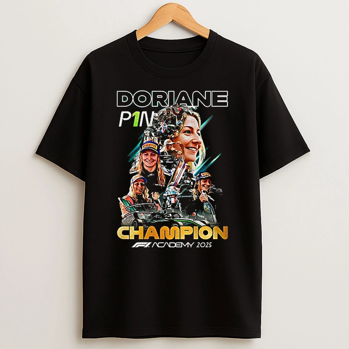 Doriane Pin Champions F1 Academy 2025 Signature Graphic Tshirt Hoodie