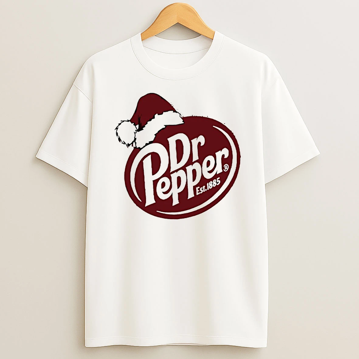 Dr Pepper Est 1885 Christmas Hat Logo Circle Tshirt Hoodie
