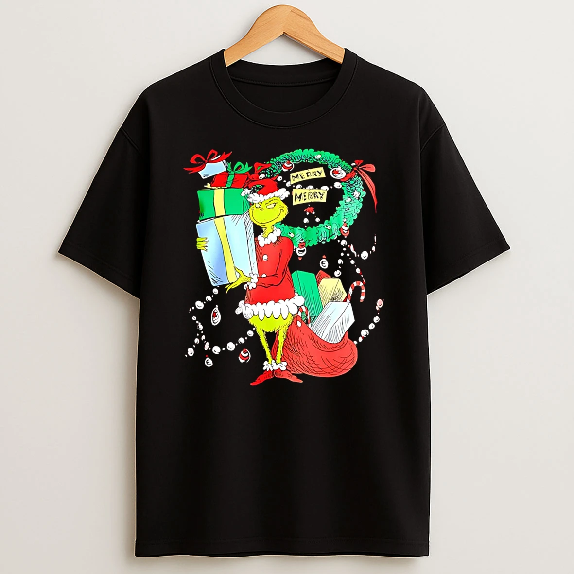 Dr Seuss The Grinch Merry Merry Christmas 2025 Tshirt Hoodie