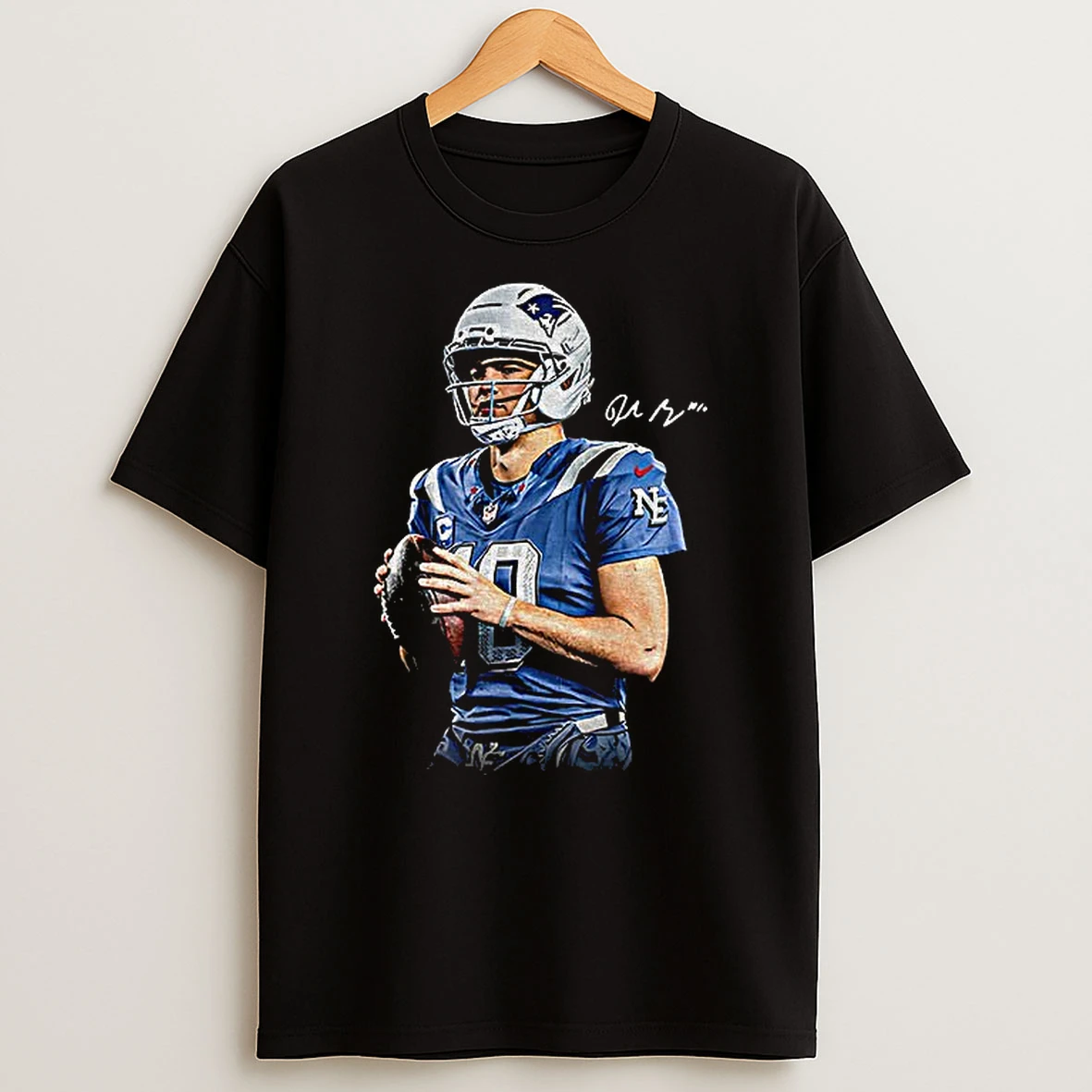 Drake Maye New England Patriots Nfl Football New Era Signature Tshirt Hoodie