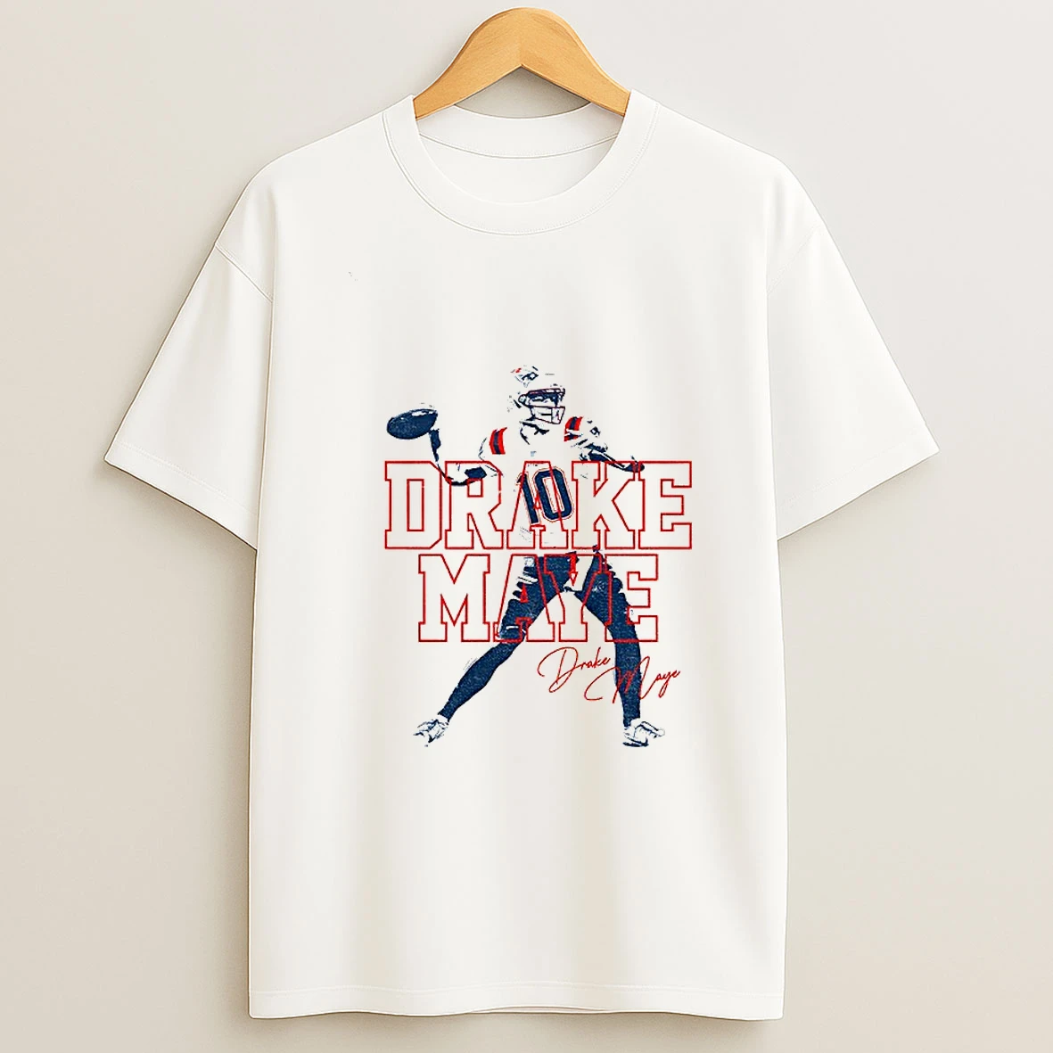 Drake Maye Cartoon New England Patriots Nfl Football Maye Rry Christmas Tshirt Hoodie