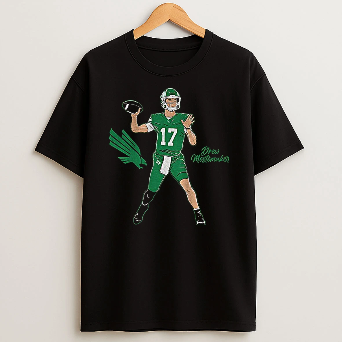 Drew Mestemaker Superstar Pose North Texas Mean Green Football 2025 Tshirt Hoodie
