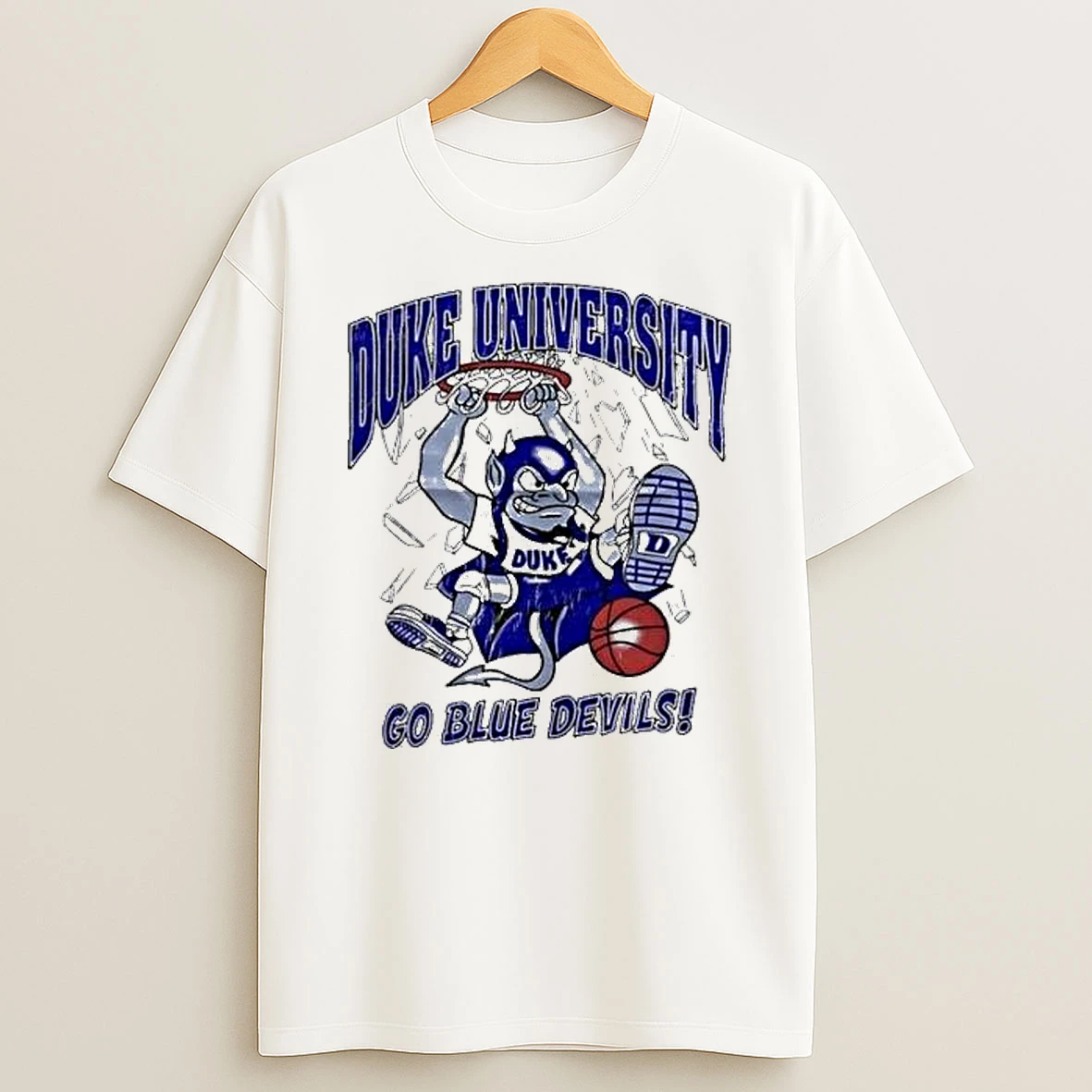 Duke University Basketball Go Blue Devils Mascot 2025 Tshirt Hoodie