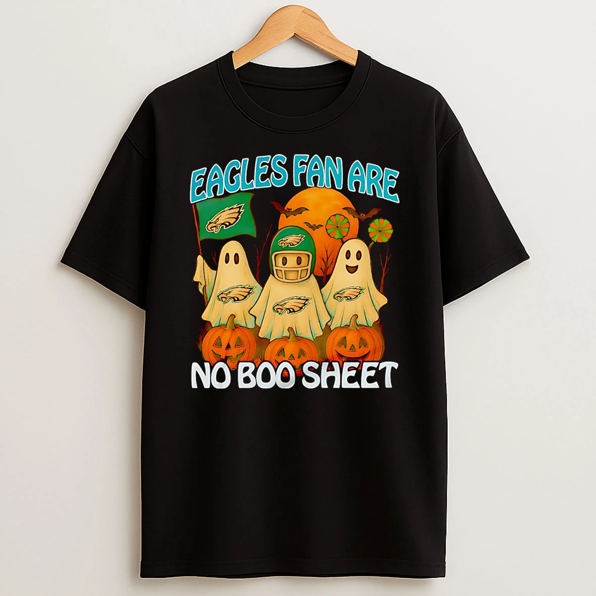 Eagles Fan Are No Boo Sheet Halloween Tshirt Hoodie
