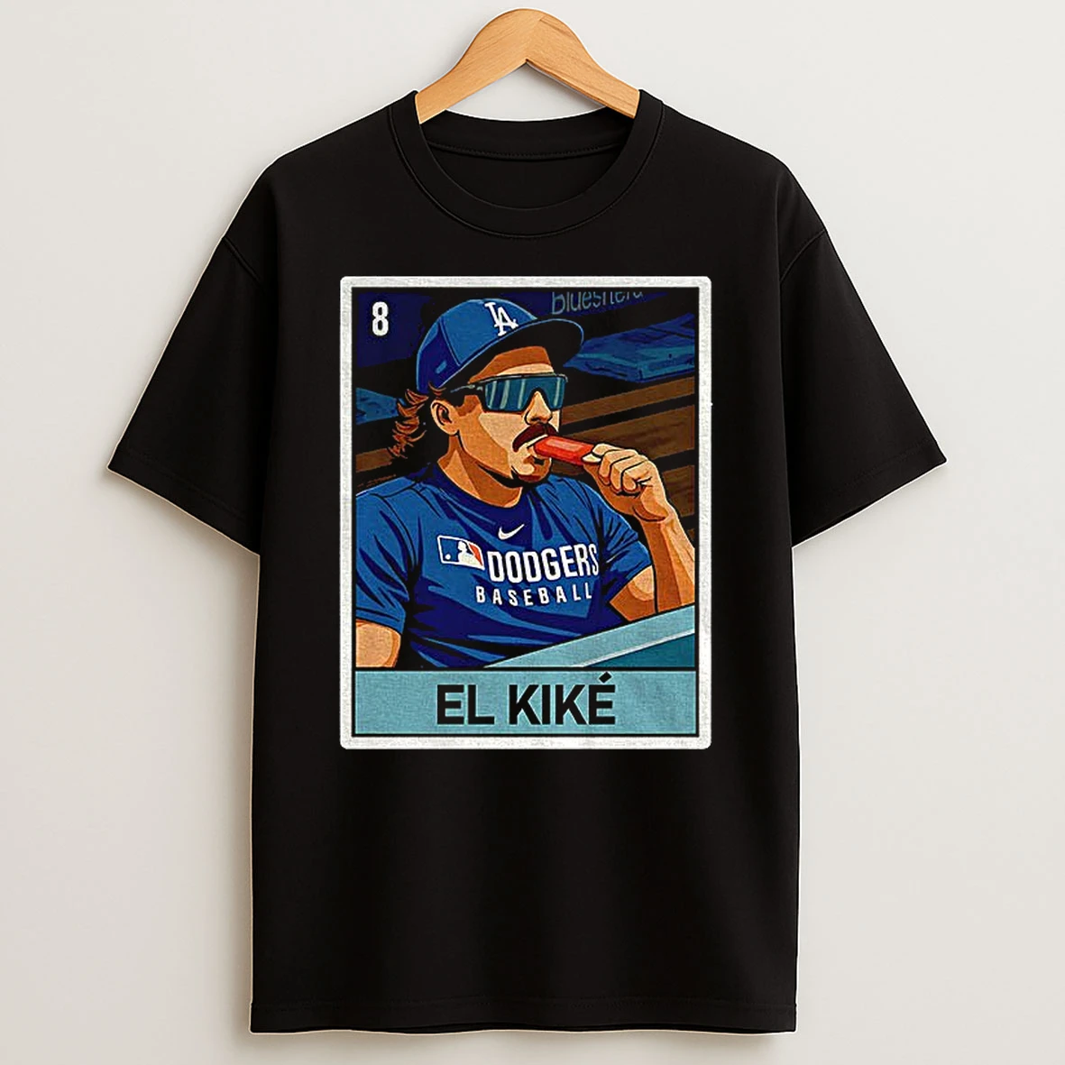 El Kike Enrique Hernandez Eat Hot Dog Los Angeles Dodgers Mlb Baseball 2025 Card Tshirt Hoodie