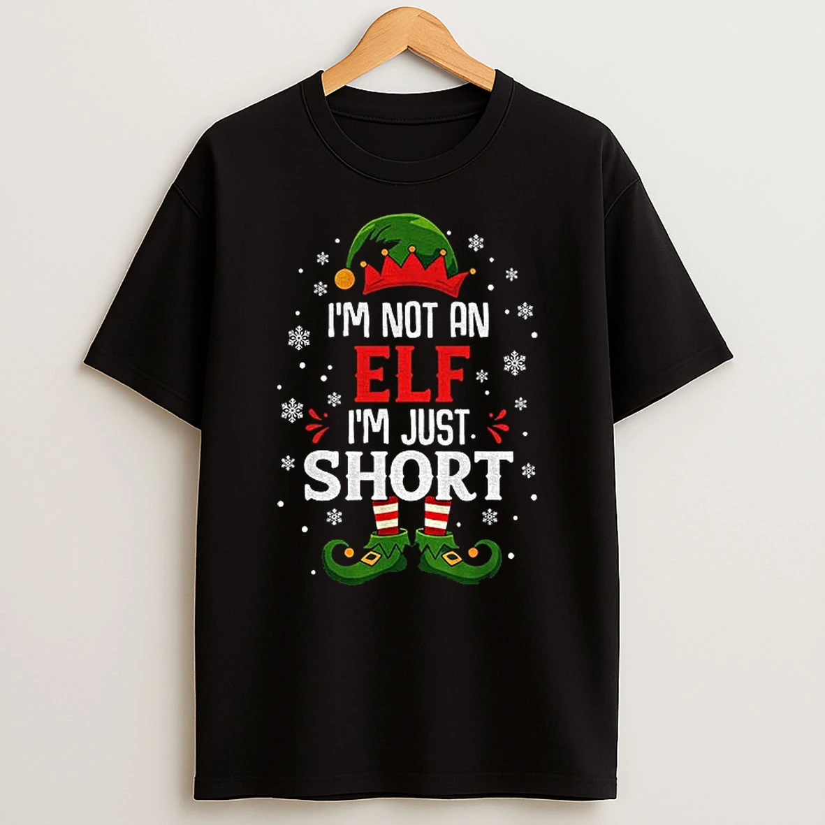Elf Im Not An Elf Just Short Merry Christmas Tshirt Hoodie