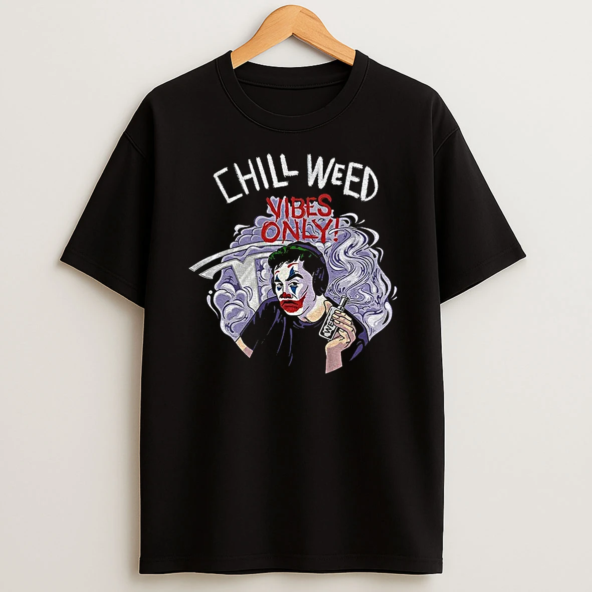 Elon Musk X Joker Chill Weed Vibes Only Tshirt Hoodie