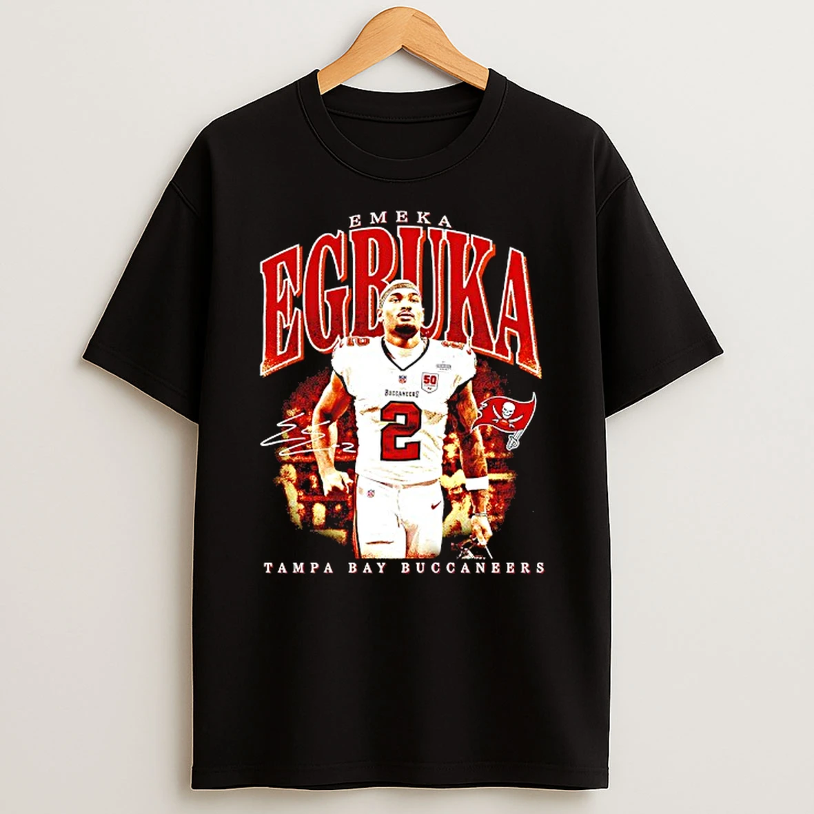 Emeka Egbuka 2 Tampa Bay Buccaneers Football Player Signature Graphic Tshirt Hoodie