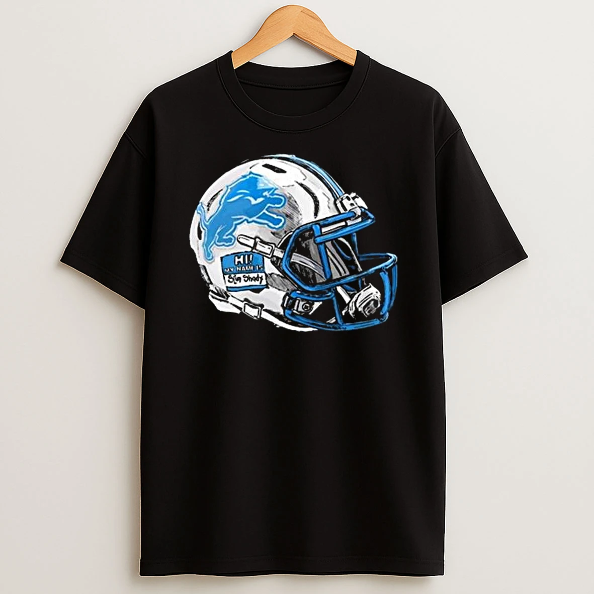 Eminem Rapper X Detroit Lions Helmet 2025 Tshirt Hoodie