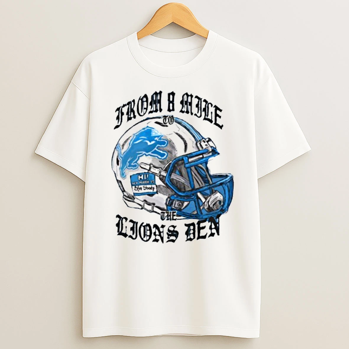 Eminem X Detroit Lions From 8 Mile To The Lions Den Tshirt Hoodie