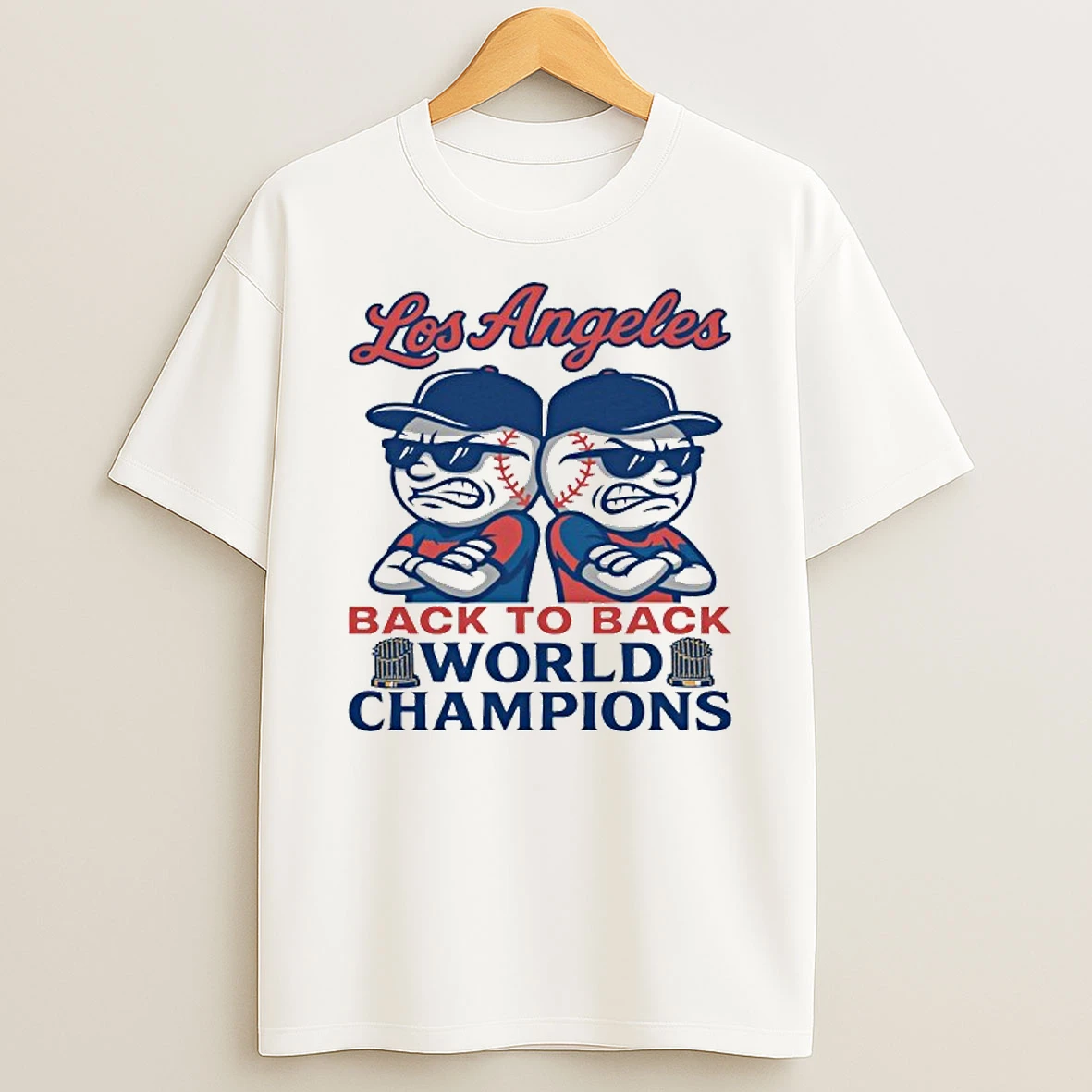 Emoji Los Angeles Dodgers Back To Back World Champions Tshirt Hoodie