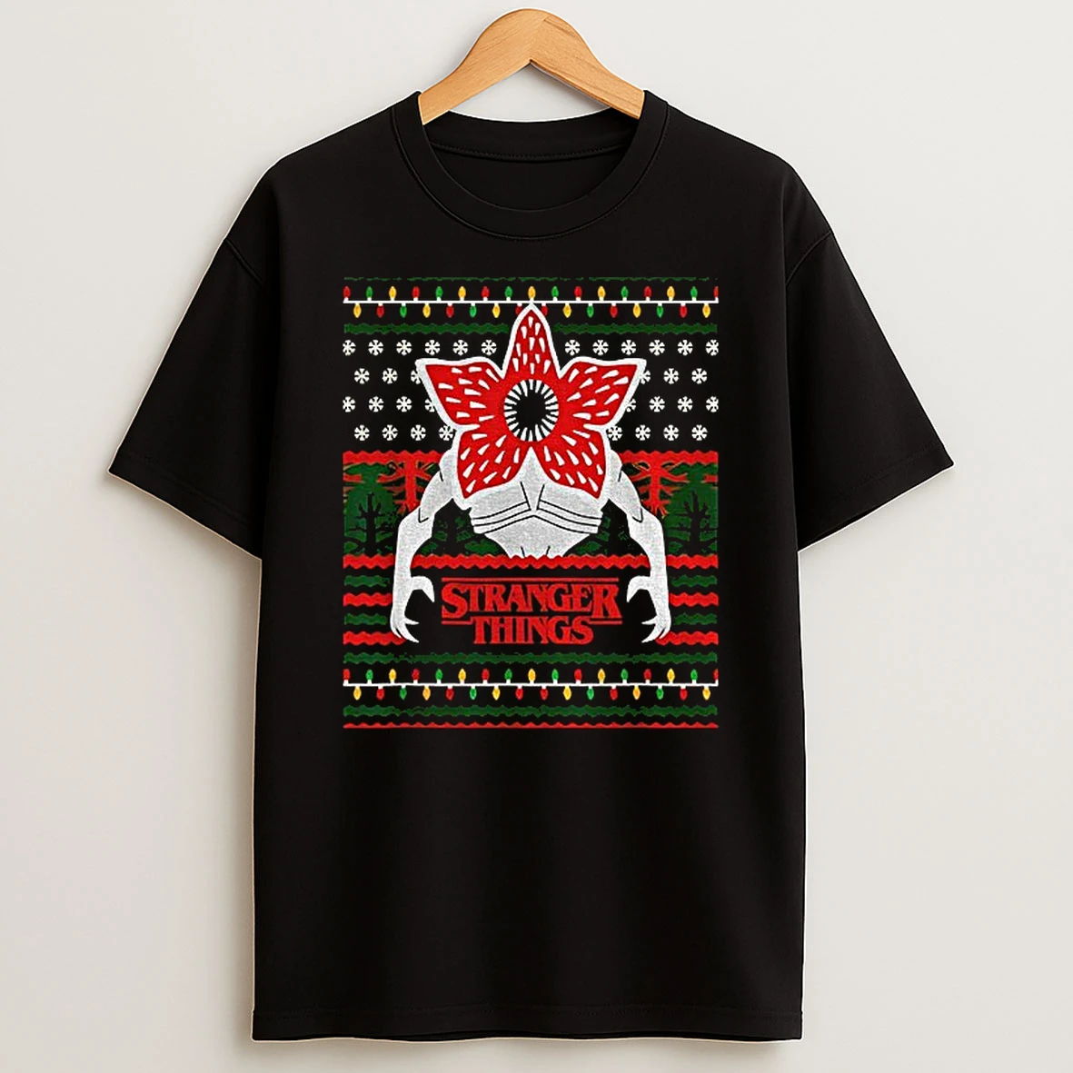Epic Demogorgon Stranger Things Merry Christmas Tshirt Hoodie