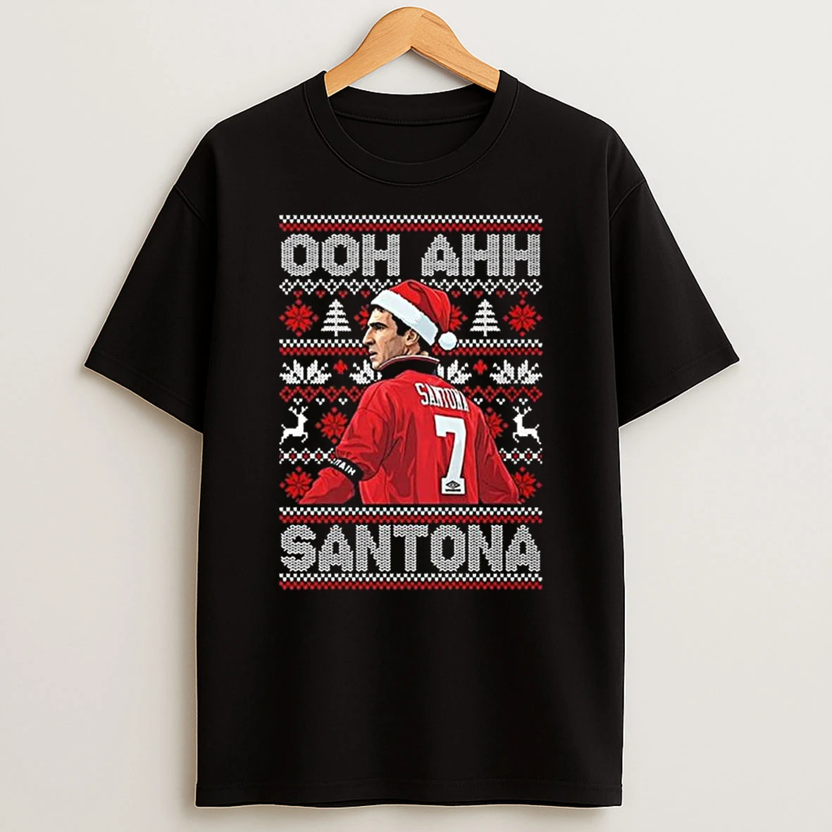 Eric Cantona Ooh Ahh Santona Ugly Christmas Tshirt Hoodie