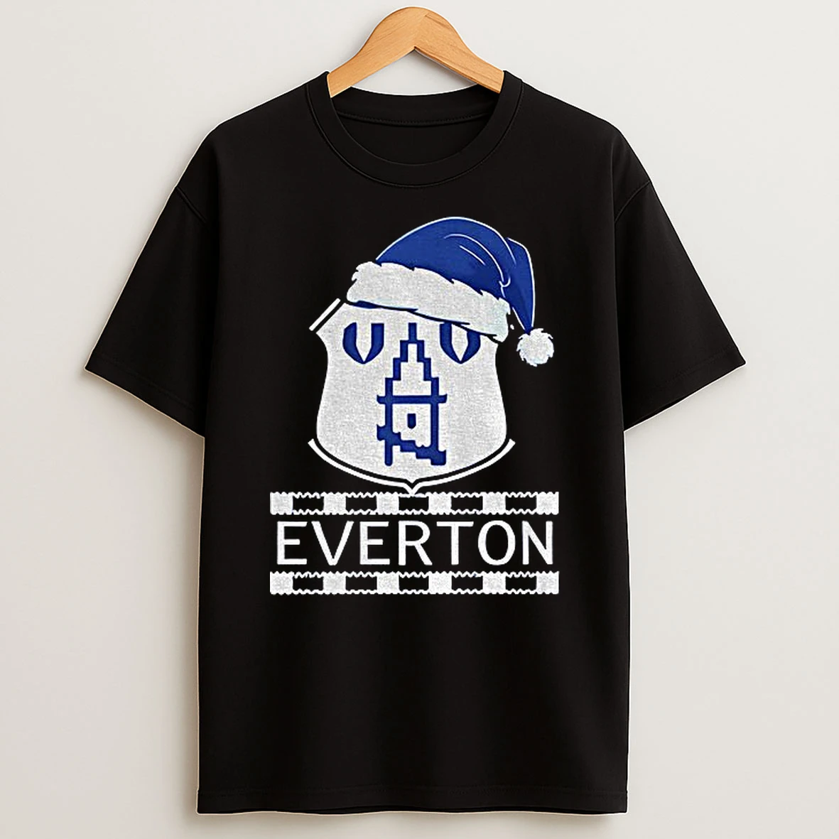 Everton F C The Toffees Santa Merry Christmas Logo Tshirt Hoodie