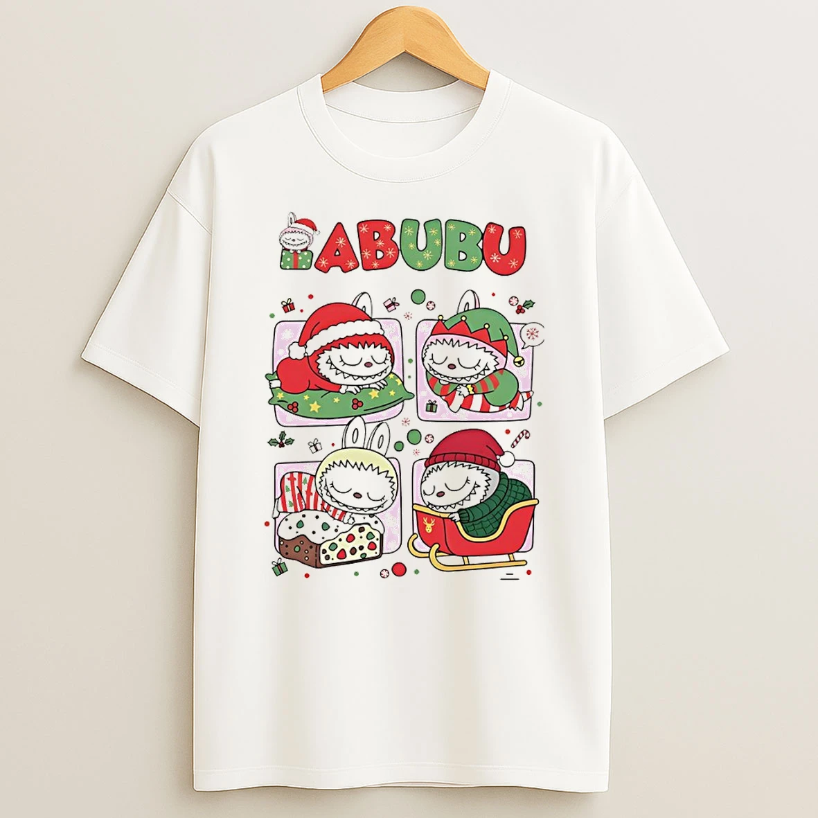 Festive Labubu Family Santa Labubu Christmas Tshirt Hoodie