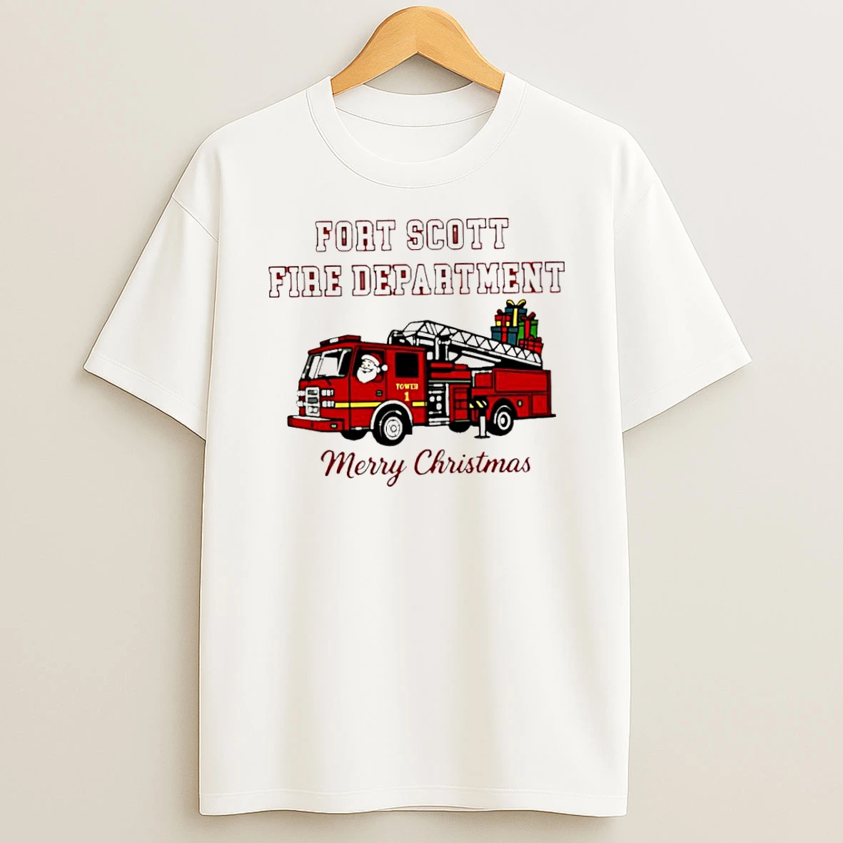Fort Scott Fire Department Merry Christmas Tshirt Hoodie