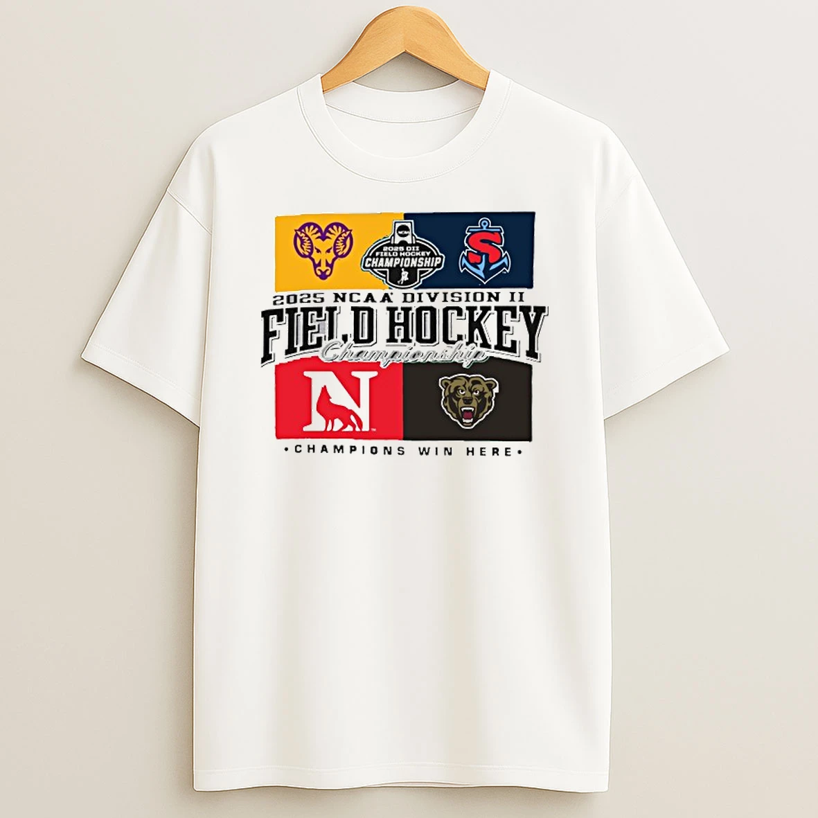 Four Teams 2025 Ncaa Division Ii Field Hockey Championship Tshirt Hoodie