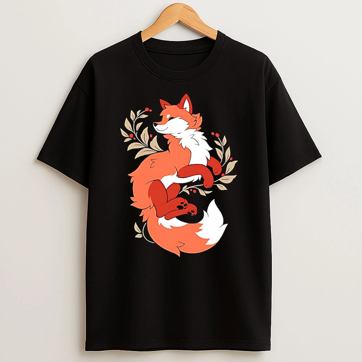 Fox Red Cartoon Style Tshirt Hoodie
