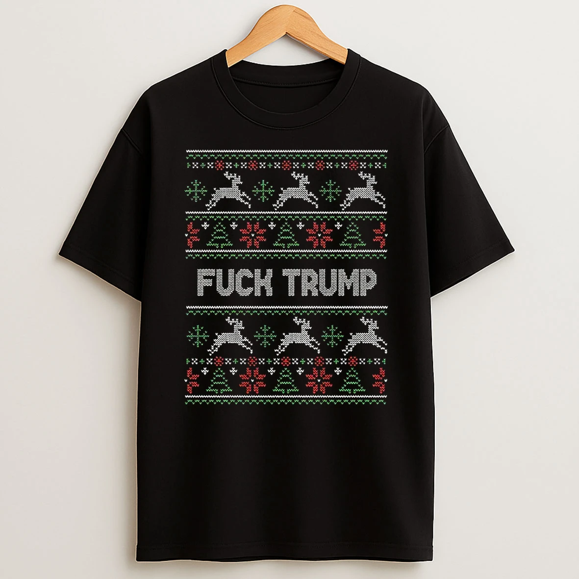Fuck Trump Anti Trump Ugly Christmas Tshirt Hoodie