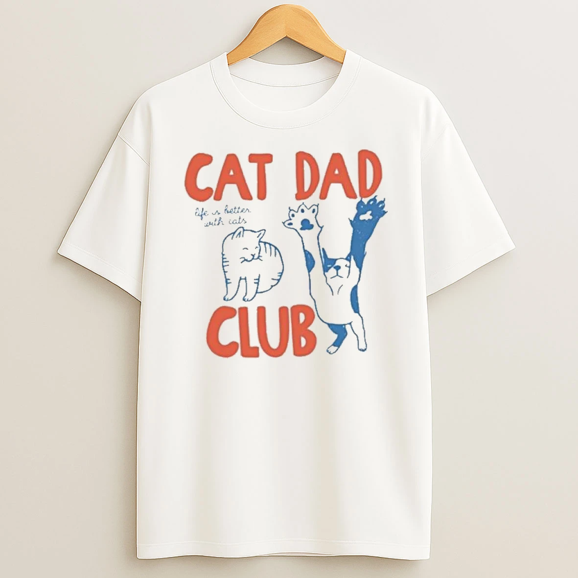 Funny Cat Dad Club Tshirt Hoodie