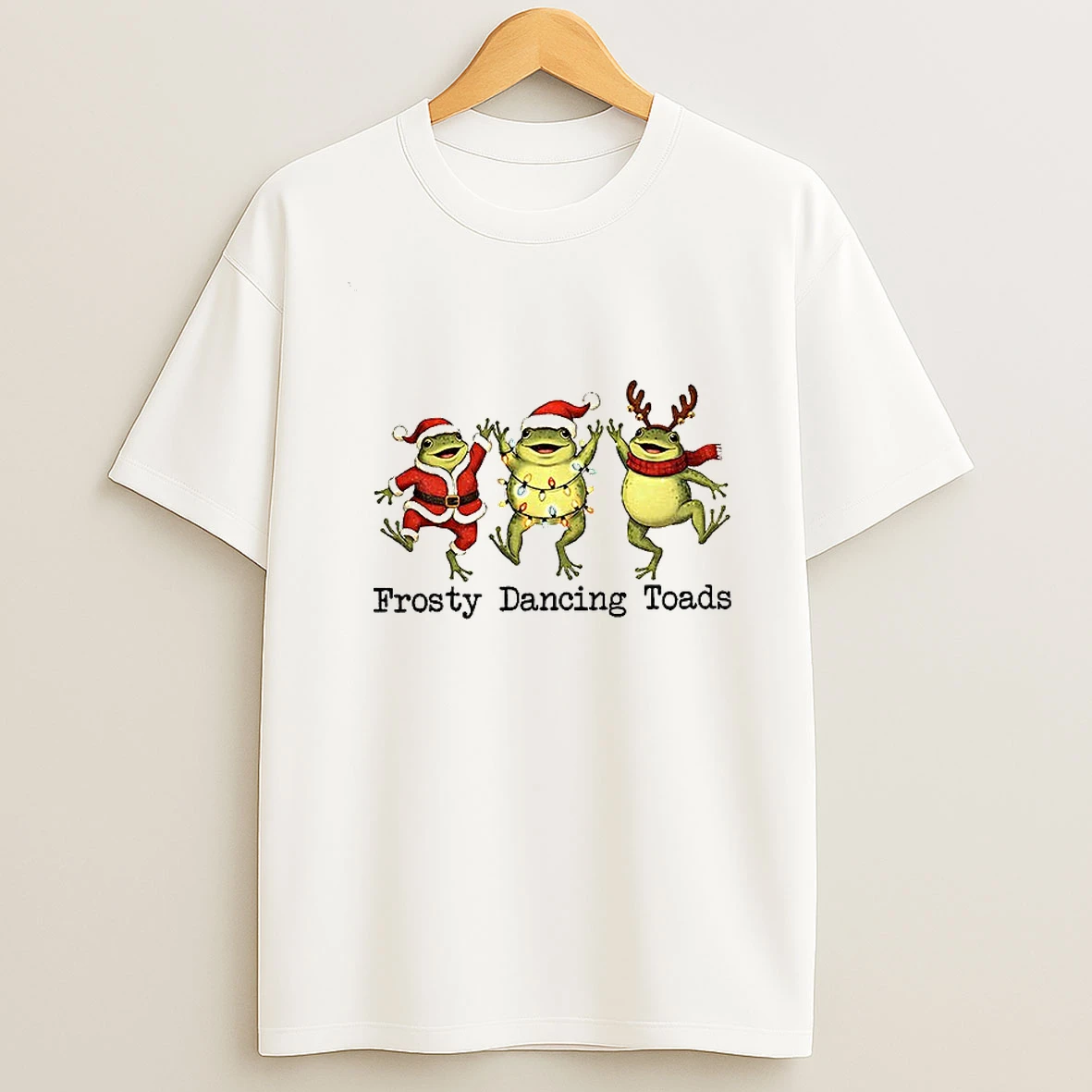 Funny Frosty Dancing Toads Christmas Political Tshirt Hoodie