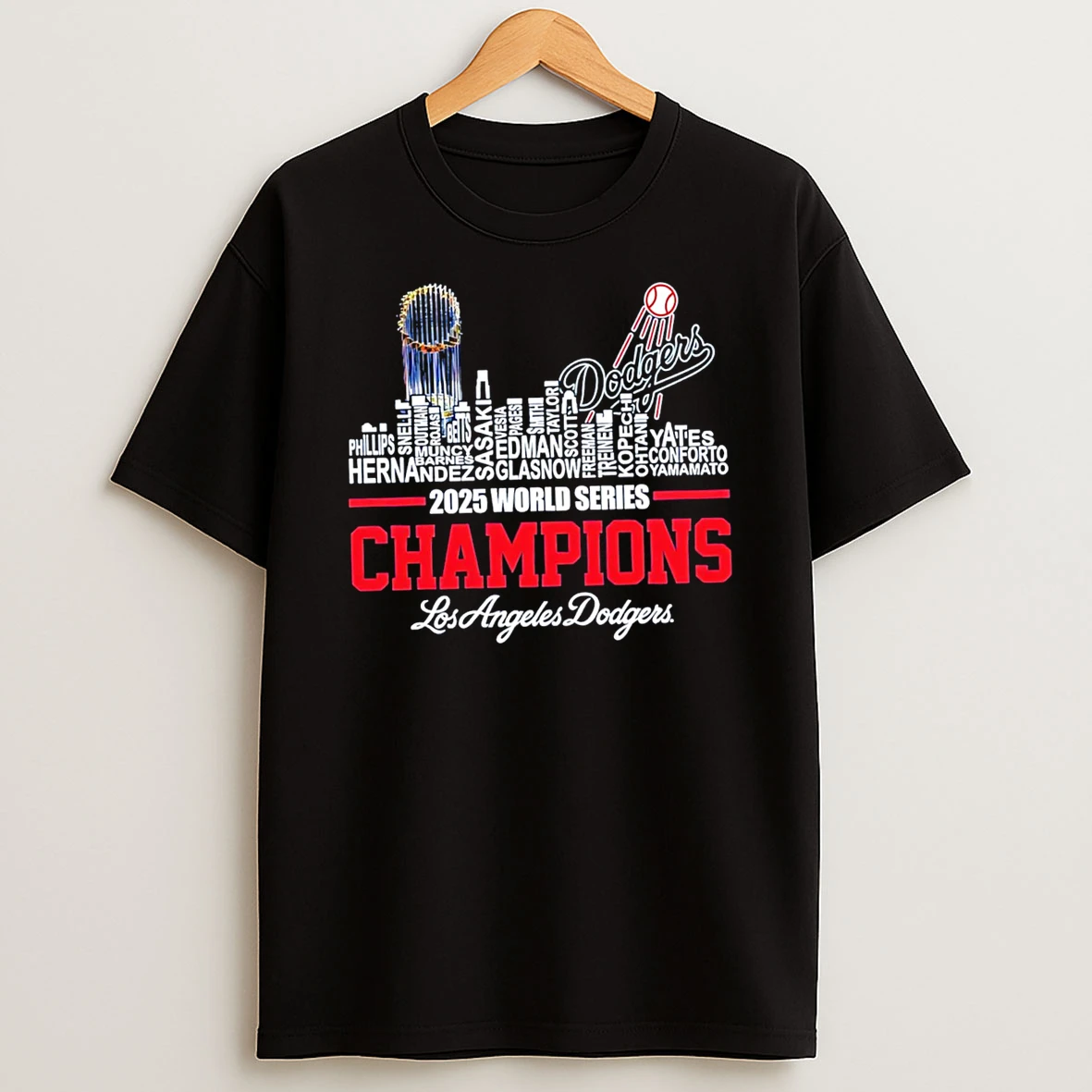 Funny Los Angeles Dodgers 2025 World Series Champs Skyline Tshirt Hoodie