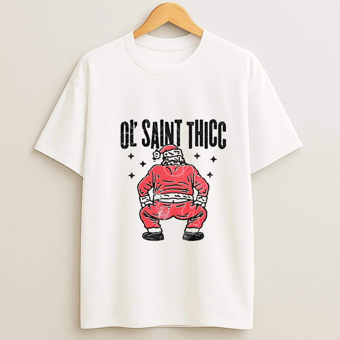 Funny Ol Santa Thicc Christmas Tshirt Hoodie