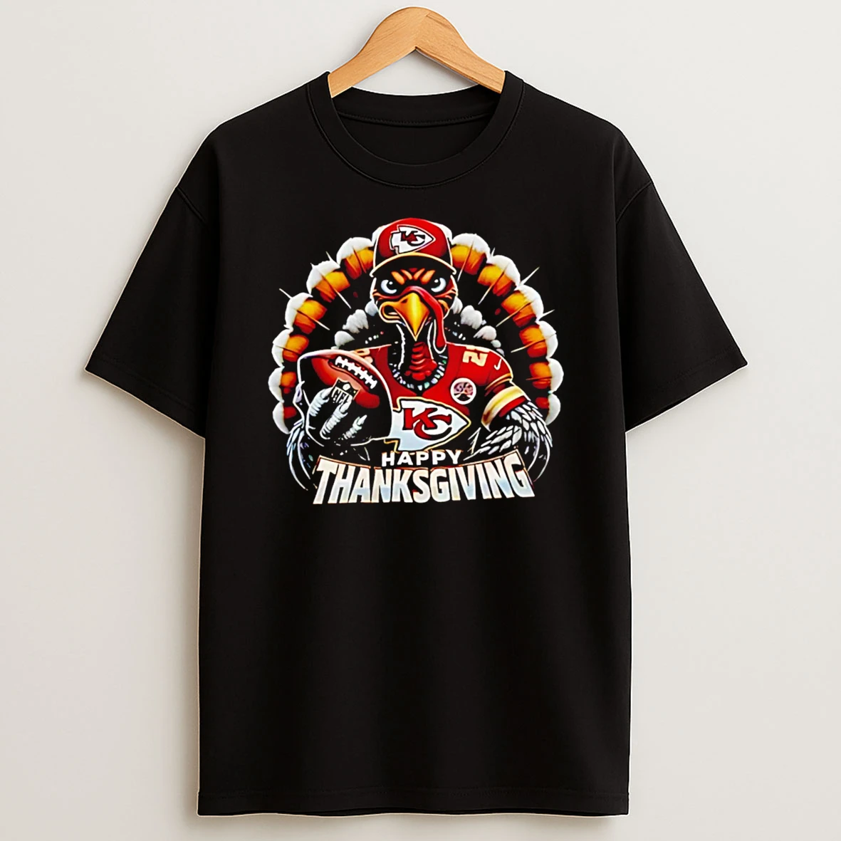 Funny Turkey Kansas City Chiefs Happy Thanksgiving Football Nfl 2025 Tshirt Hoodie