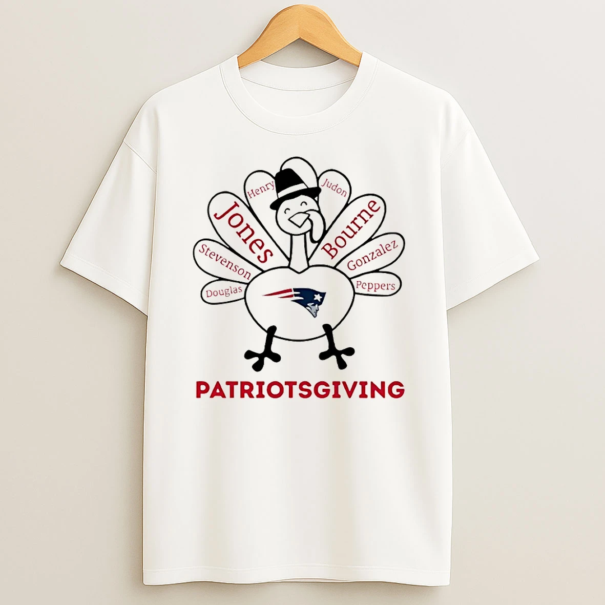 Funny Turkey Patriotsgiving Thanksgiving With New England Patriots Heroes Nfl Jones Bourne Tshirt Hoodie