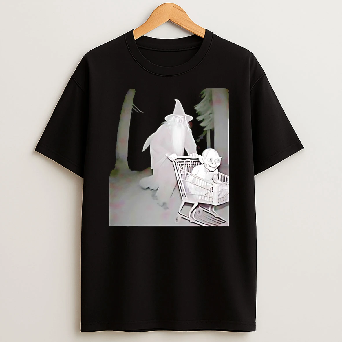 Gandalf Pushing Gollum In Shopping Cart Tshirt Hoodie