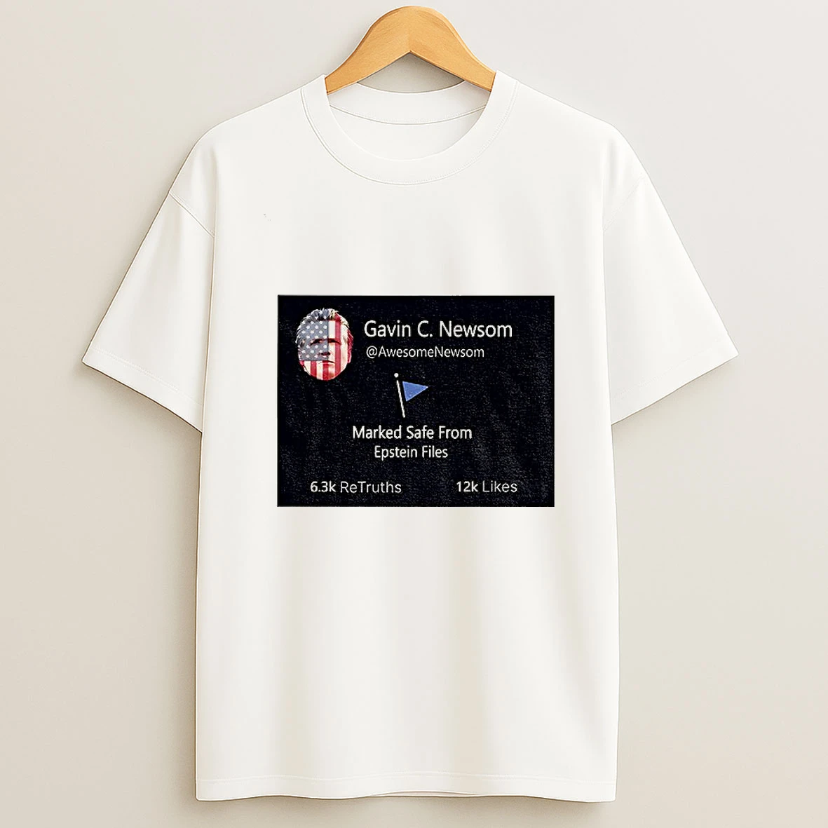 Gavin C Newsom Marked Safe From Epstein Files Tshirt Hoodie