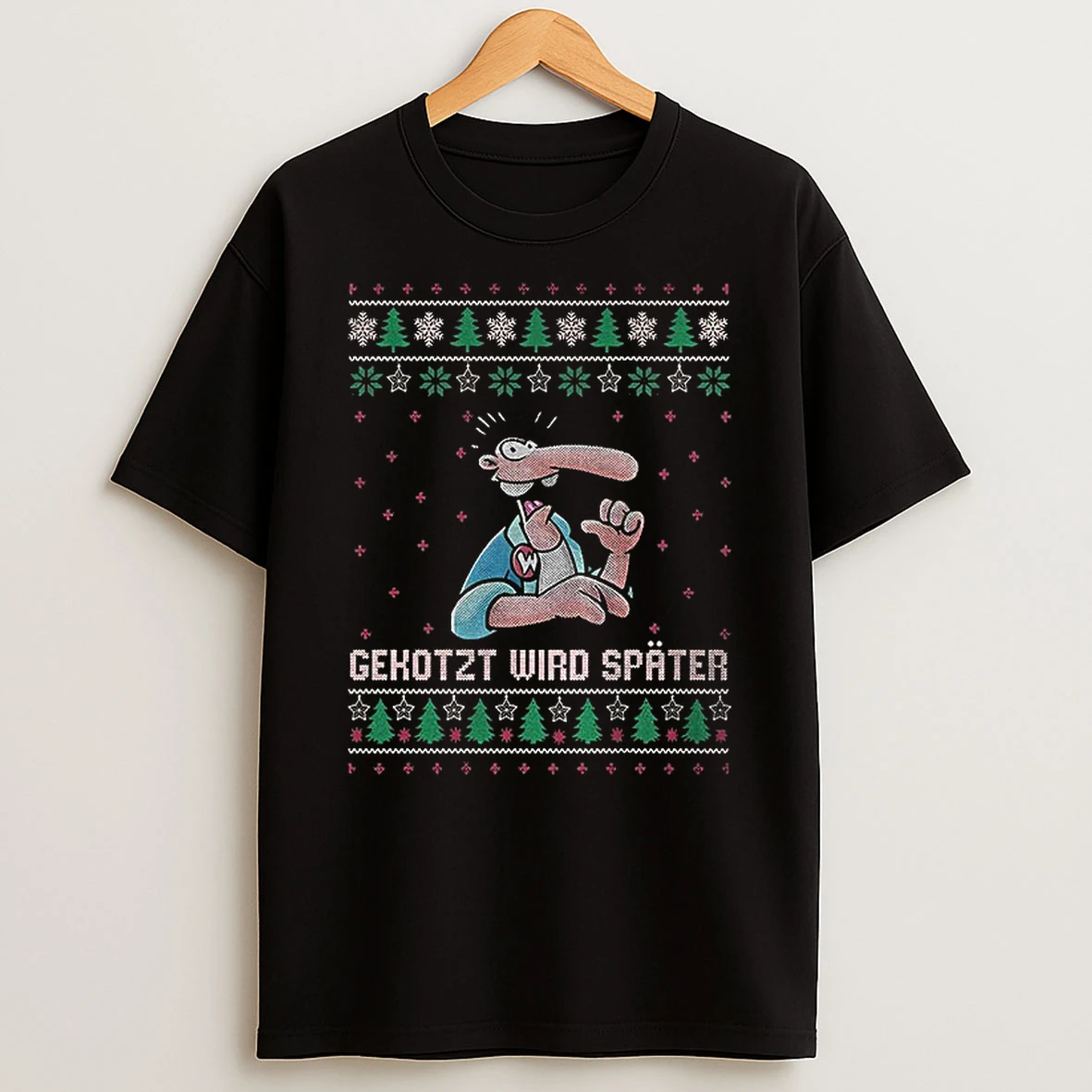 Gekotzt Wird Spater Christmas Ugly Tshirt Hoodie