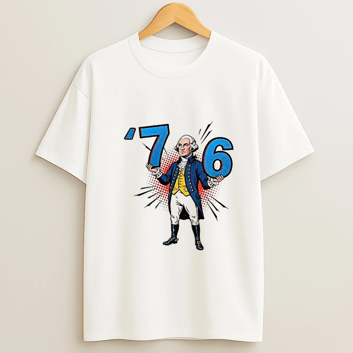 George Washington 6 7 7 6 Historic Meme Tshirt Hoodie